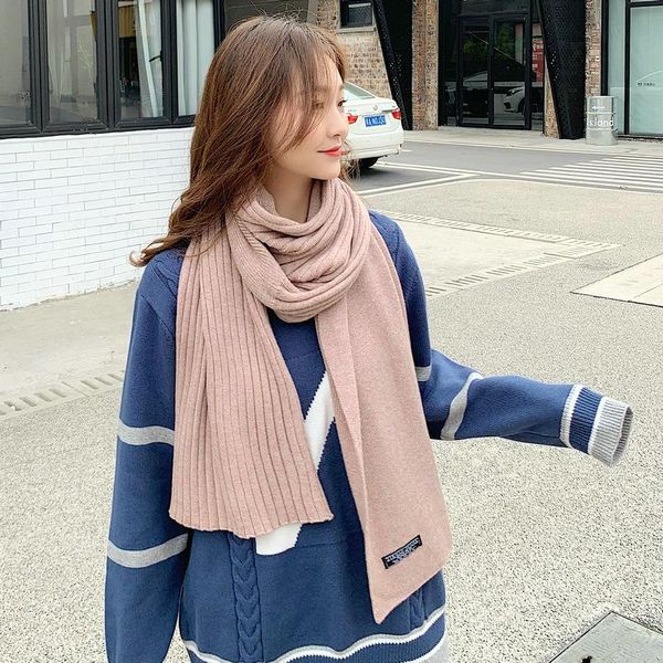 ins warm all matching pure color shawl neck new style knitted monochrome label scarf for women in autumn and winter, Blue;gray
ins warm all matching pure color shawl neck new style knitted monochrome label scarf for women in autumn and winter, Blue;gray