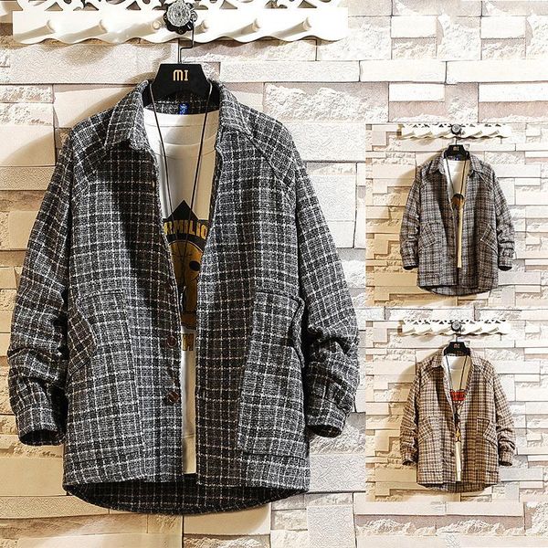 plaid jacket men's fashion casual loose retro jackets mens streetwear wild hip hop bomber jacket men outwear large size m-5xl1, Black;brown
plaid jacket men's fashion casual loose retro jackets mens streetwear wild hip hop bomber jacket men outwear large size m-5xl1, Black;brown