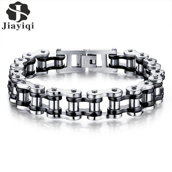 jiayiqi cool punk men biker bicycle motorcycle chain men's bracelets & bangles fashion 3 color 316l stainless steel jewelry 200928, Black
jiayiqi cool punk men biker bicycle motorcycle chain men's bracelets & bangles fashion 3 color 316l stainless steel jewelry 200928, Black