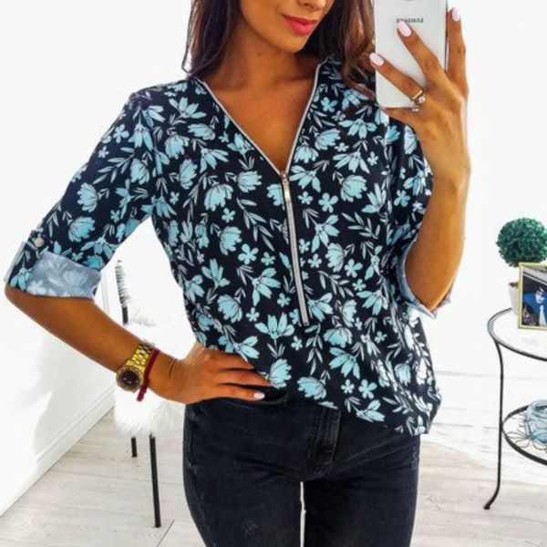 new autumn women blouses long sleeve flroal print zipper v-neck blouse female casual chiffon shirts plus size 5xl mujer1, White
new autumn women blouses long sleeve flroal print zipper v-neck blouse female casual chiffon shirts plus size 5xl mujer1, White