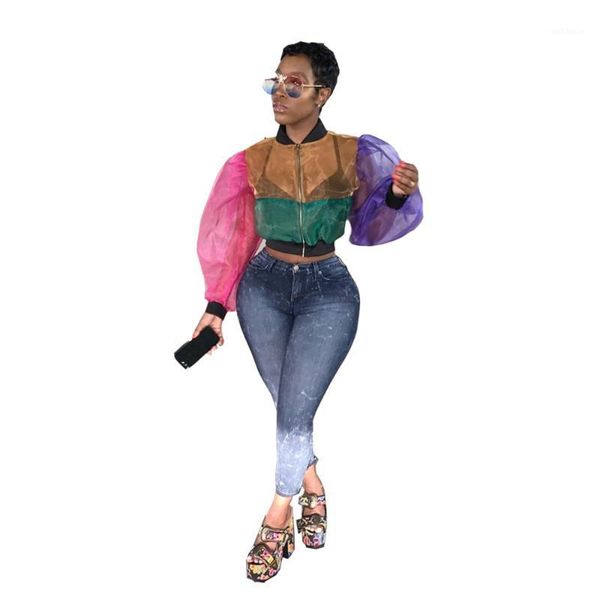 adogirl multicolor puff sleeve loose zip-up jackets lady short outer coats patchwork windproof overalls long sleeve gondoina1, Black;brown
adogirl multicolor puff sleeve loose zip-up jackets lady short outer coats patchwork windproof overalls long sleeve gondoina1, Black;brown