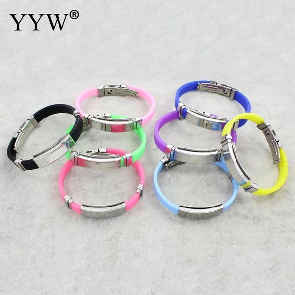 silicone bracelets for women fashion bracelets 2020 stainless steel round strand bracelet femme jewelry approx 7.5 inch pink1, Black
silicone bracelets for women fashion bracelets 2020 stainless steel round strand bracelet femme jewelry approx 7.5 inch pink1, Black