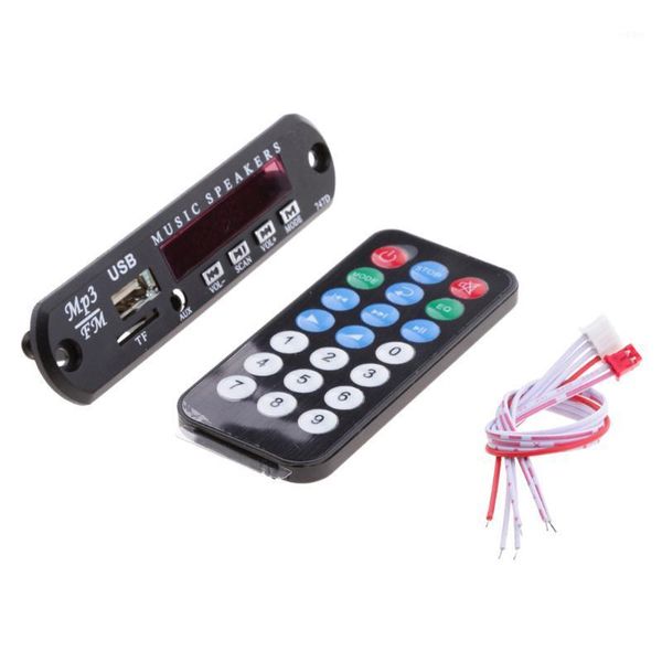12v mp3 wma decoder plate audio module usb tf with digital display1