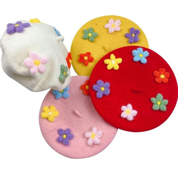 berets toddler girl's dome hat classic french style winter artist beanie cap with colorful flowers, Blue;gray
berets toddler girl's dome hat classic french style winter artist beanie cap with colorful flowers, Blue;gray