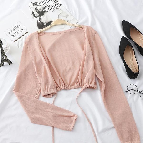 2021 summer new women shirts v-neck long-sleeved solid short high waist lady elegant cardigan outwear coat, White
2021 summer new women shirts v-neck long-sleeved solid short high waist lady elegant cardigan outwear coat, White