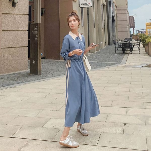 hitjd french color style long sleeve shirt shirt dress women's for autumn 2020 new contrast temperament closing show thin covering meat, Black;gray
hitjd french color style long sleeve shirt shirt dress women's for autumn 2020 new contrast temperament closing show thin covering meat, Black;gray