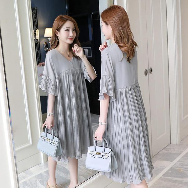 fashion maternity dresses pregnant clothes 2020 summer loose casual pleated chiffon v-neck pregnancy dress vestidos plus size, White
fashion maternity dresses pregnant clothes 2020 summer loose casual pleated chiffon v-neck pregnancy dress vestidos plus size, White