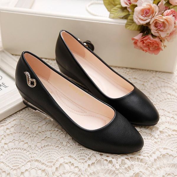 wedge with single shoes female with 2020 new net red spring autumn evening versatile shallow mouth ladies increase peas shoes, Black
wedge with single shoes female with 2020 new net red spring autumn evening versatile shallow mouth ladies increase peas shoes, Black