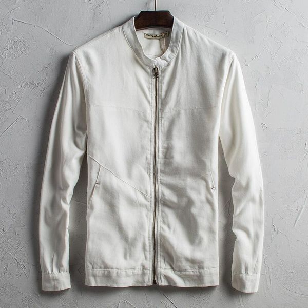 men's jackets stand collar slim fit linen cotton jacket white dark blue summer casual men zipper thin for 2021, Black;brown
men's jackets stand collar slim fit linen cotton jacket white dark blue summer casual men zipper thin for 2021, Black;brown