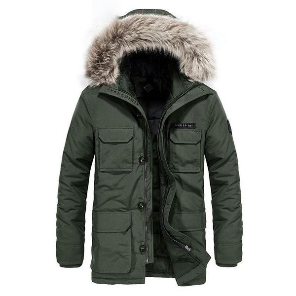 men's down & parkas winter men thick warm outwear long jackets fur collar windbreaker male multi-pocket hooded parka overcoat veste hom, Black
men's down & parkas winter men thick warm outwear long jackets fur collar windbreaker male multi-pocket hooded parka overcoat veste hom, Black