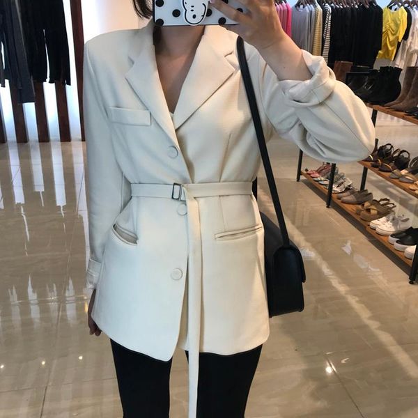 blazer women suit jacket with belt cotton elegant office lady work wear korean style fashion clothes white black blazer 2020
blazer women suit jacket with belt cotton elegant office lady work wear korean style fashion clothes white black blazer 2020
