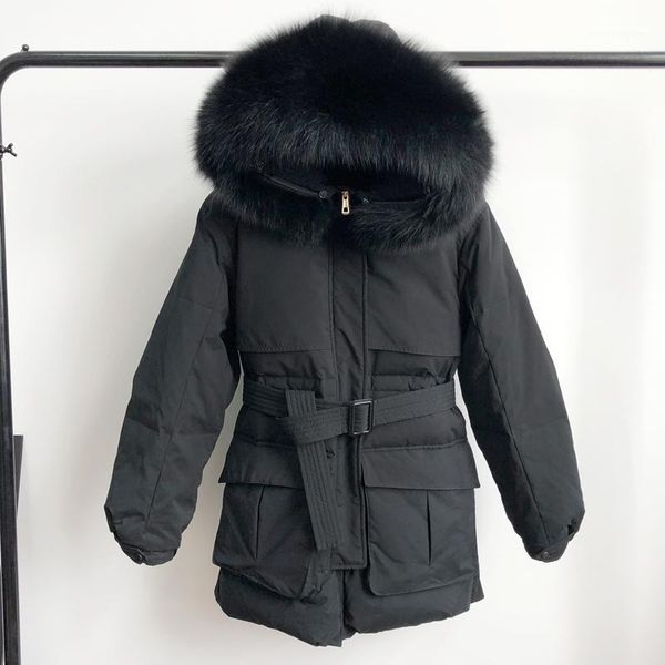women's down & parkas real natural fur collar 2021 winter women slim jackets 90% white duck jacket hooded long female thick outwear1, Black
women's down & parkas real natural fur collar 2021 winter women slim jackets 90% white duck jacket hooded long female thick outwear1, Black