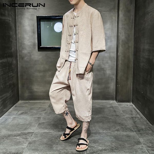 mens vintage suits casual half sleeve stand collar blouse calf length pants man retro loose comfy sets streetwear s-5xl incerun, Gray
mens vintage suits casual half sleeve stand collar blouse calf length pants man retro loose comfy sets streetwear s-5xl incerun, Gray