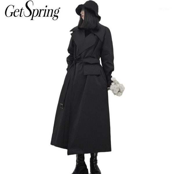 getspring women trench coat temperament black women windbreaker long sleeve lace up coats retro long trench autumn winter1, Tan;black
getspring women trench coat temperament black women windbreaker long sleeve lace up coats retro long trench autumn winter1, Tan;black