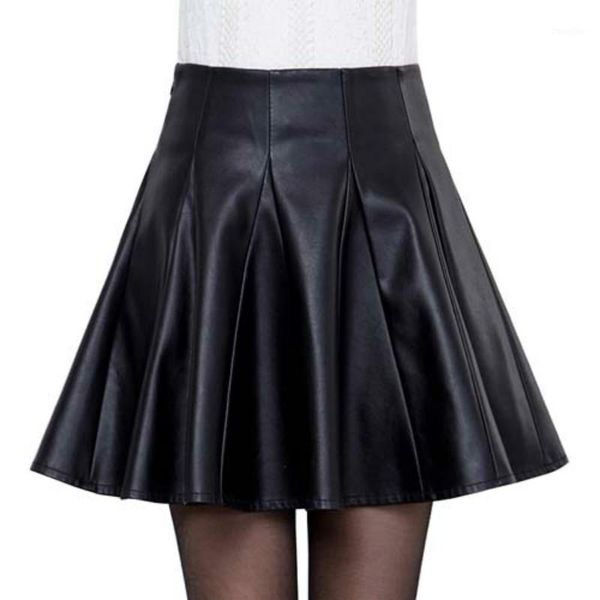 black ladies skirt harajuku korean pu leather a-line skirts women casual high waist zipper solid female pleated mini skirt q901
black ladies skirt harajuku korean pu leather a-line skirts women casual high waist zipper solid female pleated mini skirt q901