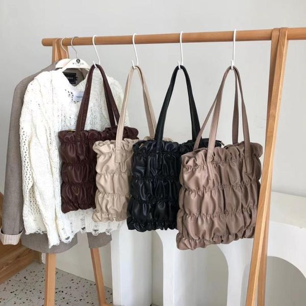 casual ruched large capacity totes designer women handbags luxury soft pu leather shoulder bag lady shopper bag female big purse
casual ruched large capacity totes designer women handbags luxury soft pu leather shoulder bag lady shopper bag female big purse