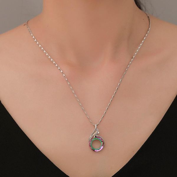pendant necklaces abdoabdo colorful crystal necklace women peacock gradient national style collier clavicle long, Silver
pendant necklaces abdoabdo colorful crystal necklace women peacock gradient national style collier clavicle long, Silver
