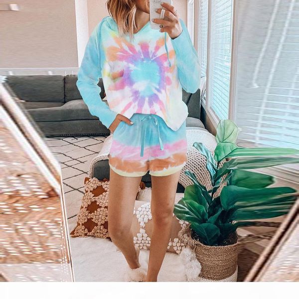 2020 woman summer new sleepwear set tie-dye gradient print two piece pants long sleeve shorts polyester ladies tracksuit, White
2020 woman summer new sleepwear set tie-dye gradient print two piece pants long sleeve shorts polyester ladies tracksuit, White