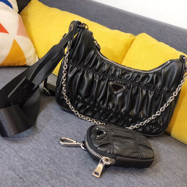 2pcs shoulder bag pleated black nylon hobo bag sheepskin leather handbag purse women wallet crossbody bag fashion underarm bags
2pcs shoulder bag pleated black nylon hobo bag sheepskin leather handbag purse women wallet crossbody bag fashion underarm bags