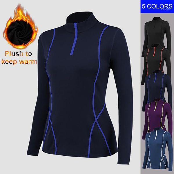 yoga outfits women's autumn/winter plus velvet long sleeves sportswear fitness running bodysuit semi-zip-up clothing 025131, White;red
yoga outfits women's autumn/winter plus velvet long sleeves sportswear fitness running bodysuit semi-zip-up clothing 025131, White;red