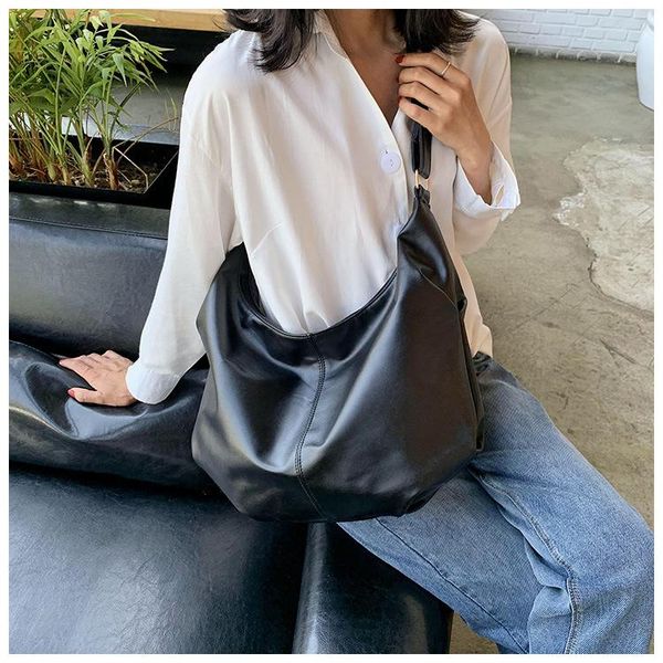 large retro pu capacity dumpling women's the color casual fashion pure one-shoulder summer bag new takuc