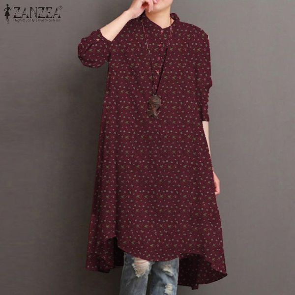 women's blouses & shirts 2021 zanzea women vintage floral printed long casual sleeve blouse retro cotton linen blusas autumn shirt fem, White
women's blouses & shirts 2021 zanzea women vintage floral printed long casual sleeve blouse retro cotton linen blusas autumn shirt fem, White