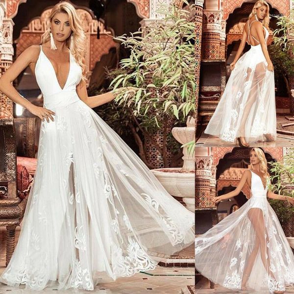 women summer sleeveless v-neck long dress evening party white boho beach dresses sundress1, Black;gray
women summer sleeveless v-neck long dress evening party white boho beach dresses sundress1, Black;gray