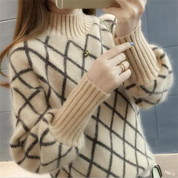 2019 new arrival women's spring autumn diamond lattice turtleneck knitted sweaters women casual pulllovers sweater drop shipping, White;black
2019 new arrival women's spring autumn diamond lattice turtleneck knitted sweaters women casual pulllovers sweater drop shipping, White;black