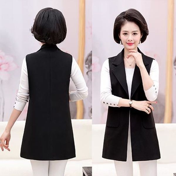 middle aged mother's vest large waistcoat female spring and autumn korean mid long suit coat loose autumn vest vq0br, White;black
middle aged mother's vest large waistcoat female spring and autumn korean mid long suit coat loose autumn vest vq0br, White;black