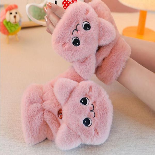 five fingers gloves 2021 winter warm soft fur knit mittens women flip half finger driving plush thick cute cat touch screen, Blue;gray
five fingers gloves 2021 winter warm soft fur knit mittens women flip half finger driving plush thick cute cat touch screen, Blue;gray