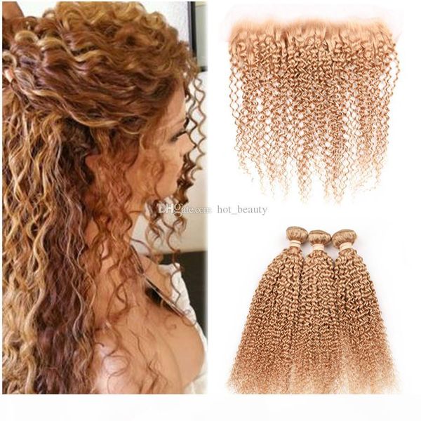 #27 kinky curly hair weaves with lace frontal honey blonde bundles with frontal 3 bundles deals virgin peruvian hair extensions afro kinky, Black
#27 kinky curly hair weaves with lace frontal honey blonde bundles with frontal 3 bundles deals virgin peruvian hair extensions afro kinky, Black