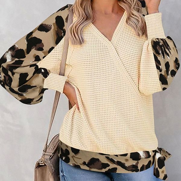 pullover women blouses fashion v neck leopard patchwork long puff sleeve blouse knitwear pullover women clothing ropa de mujer #h153, White
pullover women blouses fashion v neck leopard patchwork long puff sleeve blouse knitwear pullover women clothing ropa de mujer #h153, White