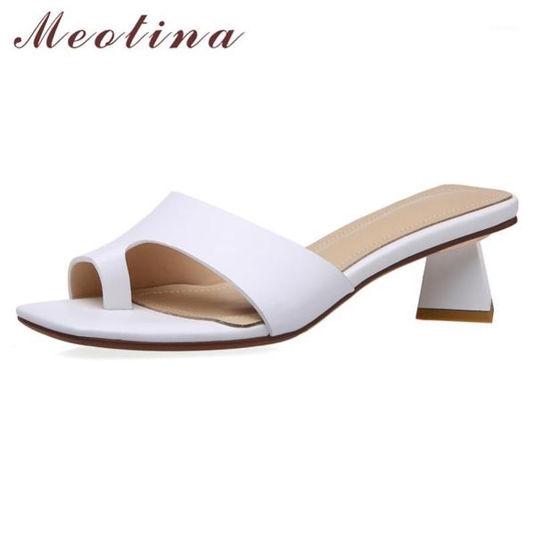 meotina flip flops women shoes genuine leather mid heel slippers square toe block heels ladies slides summer sandals big size 401, Black
meotina flip flops women shoes genuine leather mid heel slippers square toe block heels ladies slides summer sandals big size 401, Black