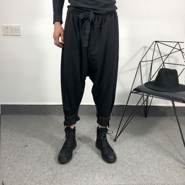 2021 New Spring Autumn Original Personality Hanging Gear Japanese Designer Pants Wide Nine-minute Haren Pants. O8J0, Black
2021 New Spring Autumn Original Personality Hanging Gear Japanese Designer Pants Wide Nine-minute Haren Pants. O8J0, Black
