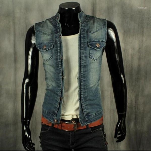 spring & summer new brand fashion mens single button vests stretch cotton jean waistcoats jackets chaleco size 2xl1, Black;white
spring & summer new brand fashion mens single button vests stretch cotton jean waistcoats jackets chaleco size 2xl1, Black;white