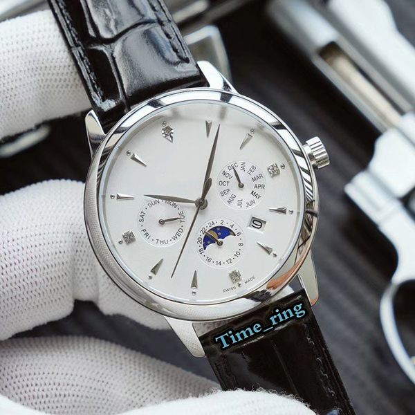 version 5146j-001 white date dial silver steel case 9100 automatic mechanical movement sapphire mens watch leather strap brand watches, Slivery;brown
version 5146j-001 white date dial silver steel case 9100 automatic mechanical movement sapphire mens watch leather strap brand watches, Slivery;brown