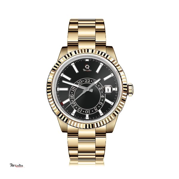 men's automatic mechanical watch sky-dweller m326934 requin brand yellow gold stainless steel case black calendar orbiter box, Slivery;brown
men's automatic mechanical watch sky-dweller m326934 requin brand yellow gold stainless steel case black calendar orbiter box, Slivery;brown