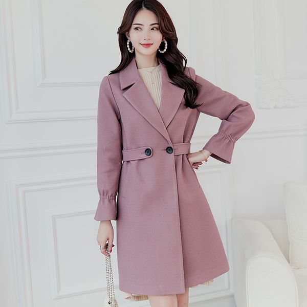 mujer invierno woolen outwear female belt one-buckle casual simple autumn winter lapel women's wool coat slim overcoat sale z472, Black
mujer invierno woolen outwear female belt one-buckle casual simple autumn winter lapel women's wool coat slim overcoat sale z472, Black