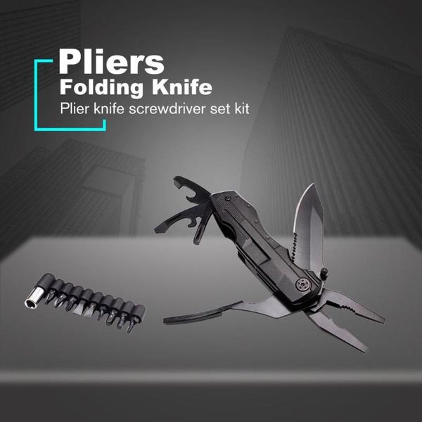 pocket foldable multitool plier utility knife screwdriver bits bottle/can opener for outdoor survival camping hand tools
pocket foldable multitool plier utility knife screwdriver bits bottle/can opener for outdoor survival camping hand tools