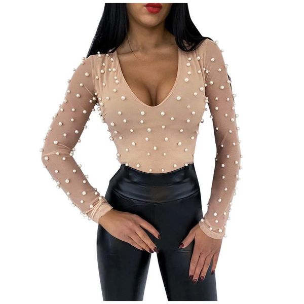 2021 spring summer blouse womens beading mesh perspective splice long sleeve v-neck shirt blouse button female clothing, White
2021 spring summer blouse womens beading mesh perspective splice long sleeve v-neck shirt blouse button female clothing, White