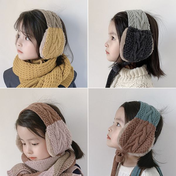 color matching wind autumn ins winter children's knitted earmuffs versatile, plush and warm baby's wool ear bag neck cover collar
color matching wind autumn ins winter children's knitted earmuffs versatile, plush and warm baby's wool ear bag neck cover collar
