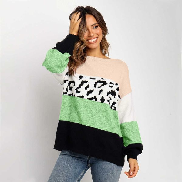2020 women's clothing autumn winter leopard outerwear long sleeve stitching loose sweater for sweet girl, White;black
2020 women's clothing autumn winter leopard outerwear long sleeve stitching loose sweater for sweet girl, White;black