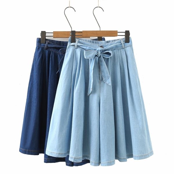 summer high waist soft denim shorts women loose vintage casual shorts elastic waist a-line blue wide leg jeans shorts skirts t200701, White;black
summer high waist soft denim shorts women loose vintage casual shorts elastic waist a-line blue wide leg jeans shorts skirts t200701, White;black