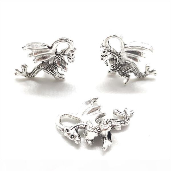 100pcs pterosaurs dragon alloy charms pendants retro jewelry diy keychain ancient silver bronze pendant for bracelet earrings 15*17mm, Bronze;silver 
100pcs pterosaurs dragon alloy charms pendants retro jewelry diy keychain ancient silver bronze pendant for bracelet earrings 15*17mm, Bronze;silver