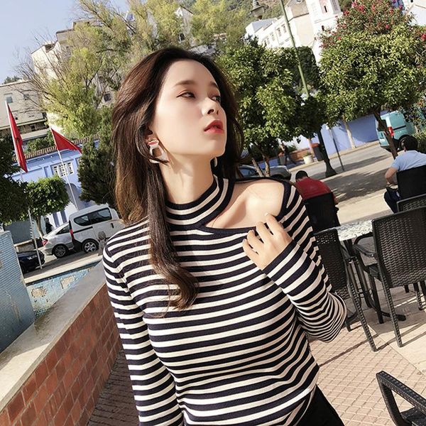 mishow knitwear female spring casual stripe shirt office lady long sleeve early autumn kg-1024, White;black
mishow knitwear female spring casual stripe shirt office lady long sleeve early autumn kg-1024, White;black