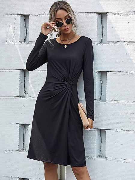 designer dresses fashion twisted flowers crew neck long sleeve womens dresses casual females clothing spring autumn womens, Black;gray
designer dresses fashion twisted flowers crew neck long sleeve womens dresses casual females clothing spring autumn womens, Black;gray