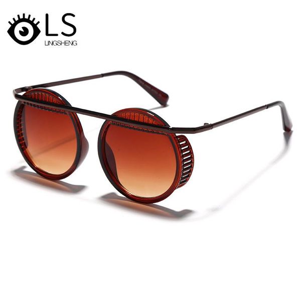 sunglasses ls punk for taking pos cool and handsome putting glasses outdoor personalized round frame yg140, White;black
sunglasses ls punk for taking pos cool and handsome putting glasses outdoor personalized round frame yg140, White;black