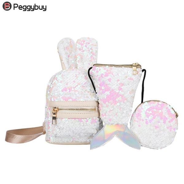 3pcs/set mini shining sequins backpack ears rucksack cartoon zipper leather women backpack
3pcs/set mini shining sequins backpack ears rucksack cartoon zipper leather women backpack
