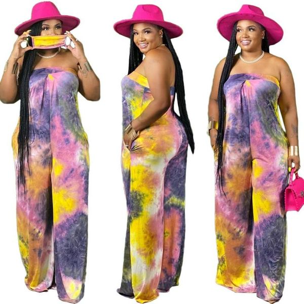 casual tie-dye printing women loose jumpsuits plus size lady's slash neck sleeveless backless straight rompers 2020 autumn hot, Black;gray
casual tie-dye printing women loose jumpsuits plus size lady's slash neck sleeveless backless straight rompers 2020 autumn hot, Black;gray