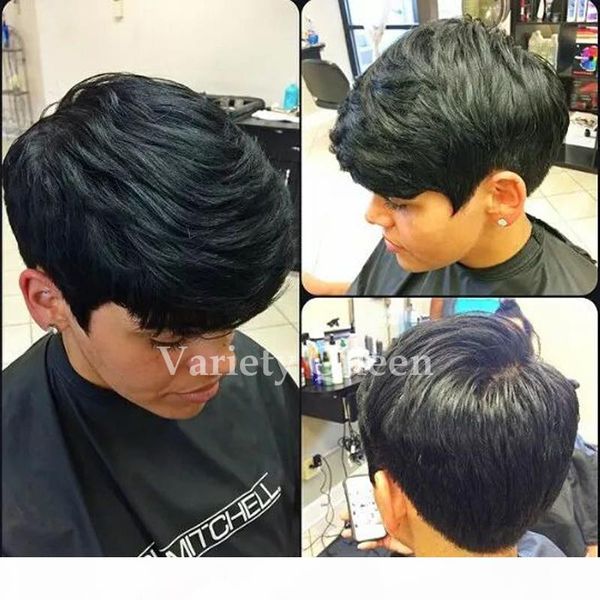 pixie very short glueless full lace human hair wig natural black cut short human hair glueless none lace wig for black women, Black;brown
pixie very short glueless full lace human hair wig natural black cut short human hair glueless none lace wig for black women, Black;brown